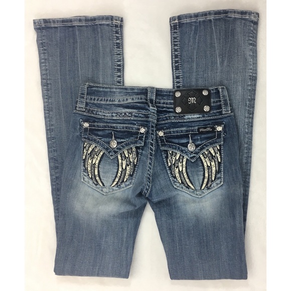 miss me jeans angel wings on pockets